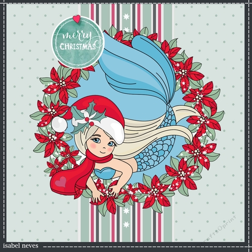 Cute Christmas Mermaid