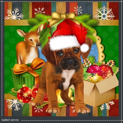 Cute Christmas Puppy