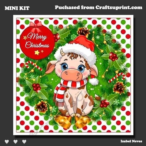 Cute Christmas Cow