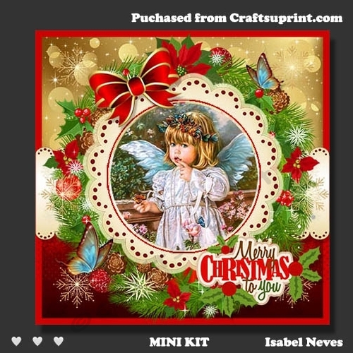 Christmas Angel And Butterflies