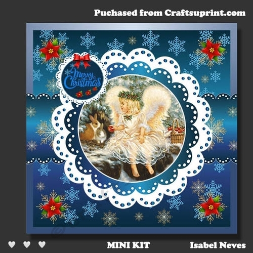 Christmas Angel With Bunnies