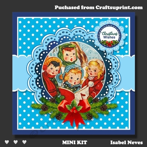 Retro Christmas Scene