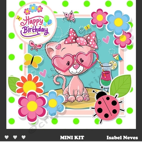 Pink Cat With Sunglasses