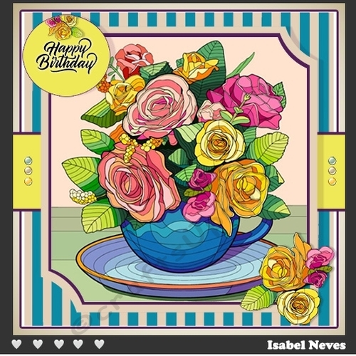 Pretty Flower Filled Teacup ~ Mothers Day / Birthday etc
