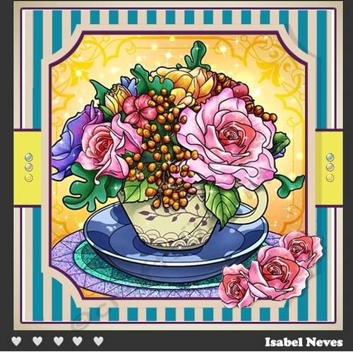 Pretty Flower Filled Teacup 2 ~ Mothers Day / Birthday etc