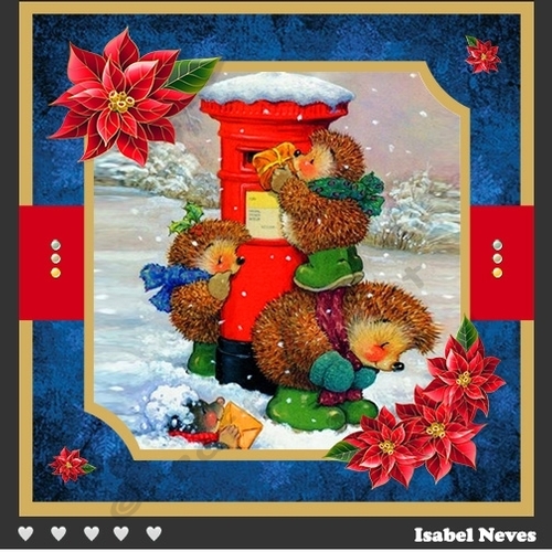 Cute Christmas Hedgehogs
