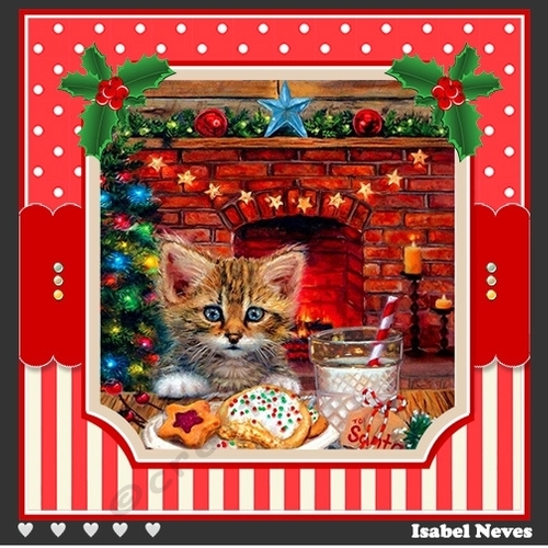 Christmas Kitten With Santas Cookies