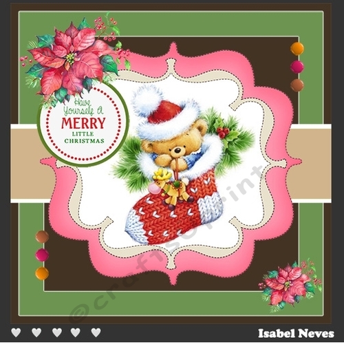 Christmas Teddy Bear In Stocking