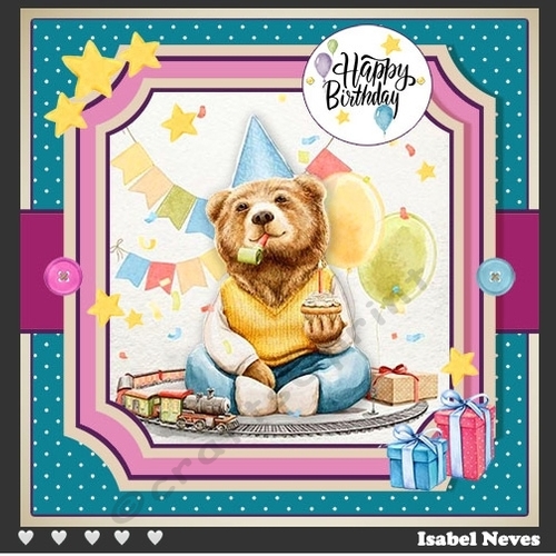 Train Set Birthday Bear