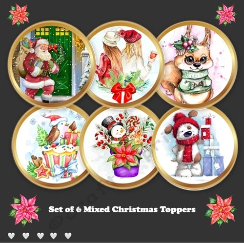 Christmas Holiday Round Topper Set