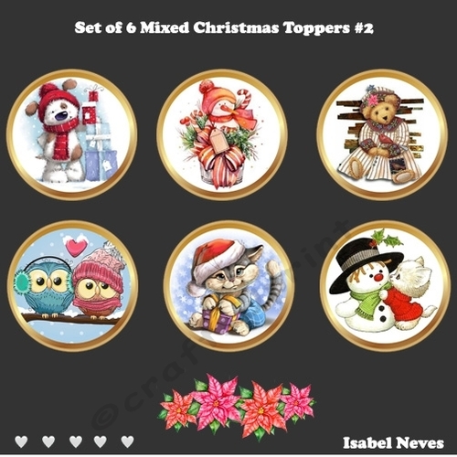 Christmas Holiday Round Topper Set 2