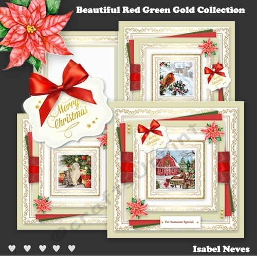 Beautiful Red, Green, Gold Christmas Collection