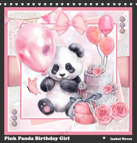 Pink Panda Birthday Girl