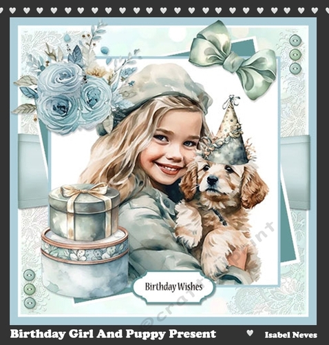 Birthday Girl And Puppy Present