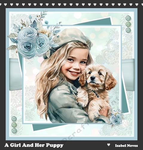 A Girl And Her Puppy
