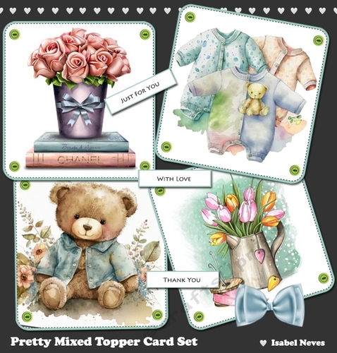 Pretty Mixed Toppers Card & Tags Set