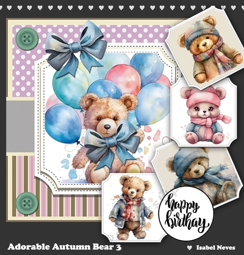 Adorable Autumn Bear Topper Collection Kit