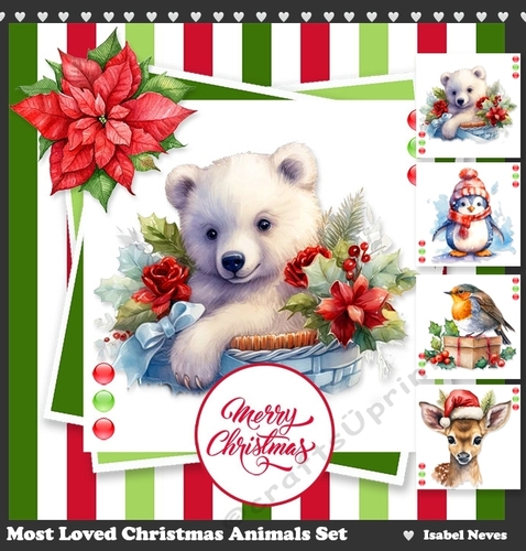 Most Loved Christmas Animals Toppers Set