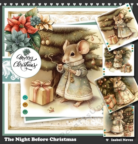 The Night Before Christmas Card & Topper Set