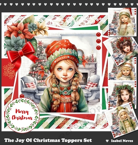 The Joy Of Christmas Card Topper Set