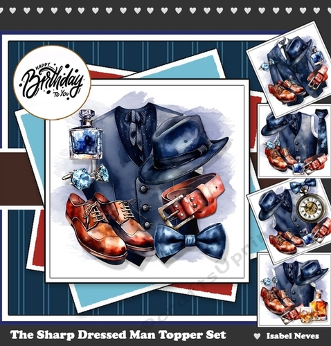 The Sharp Dressed Man Card  & Topper Set