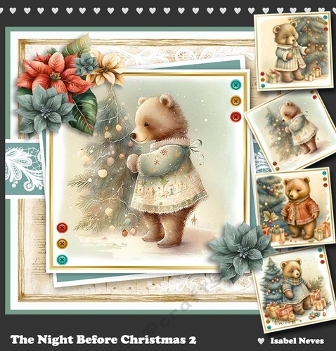 The Night Before Christmas 2 Card Topper Set
