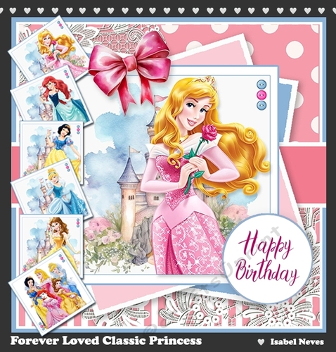 Forever Loved Classic Princess Card & Toppers Set