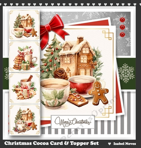 Christmas Cocoa Card & Toppers Set