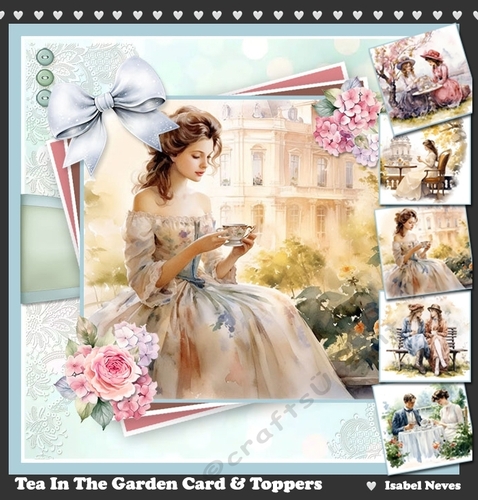 Tea In The Garden Toppers Card Set
