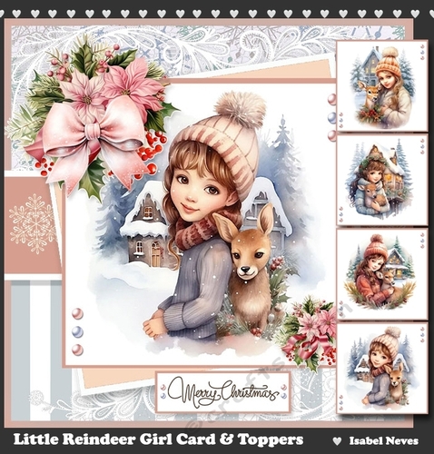 Little Reindeer Girl Toppers Set