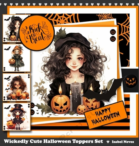 Wickedly Cute Halloween Toppers Set