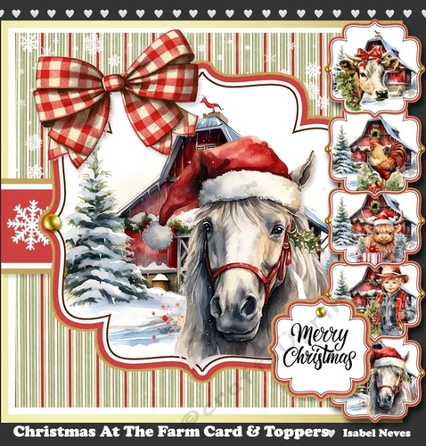 Christmas At The Farm Toppers Set
