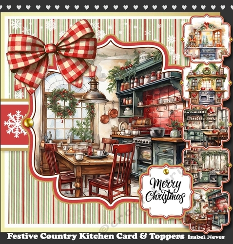 Festive Country Kitchen Toppers Set