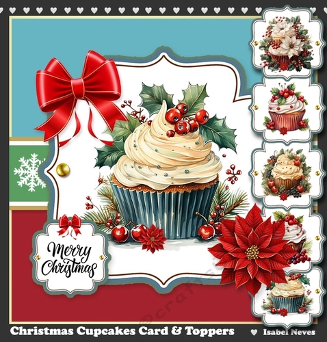 Christmas Cupcake Toppers Set