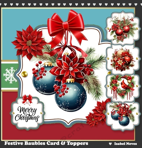 Festive Baubles Toppers Set