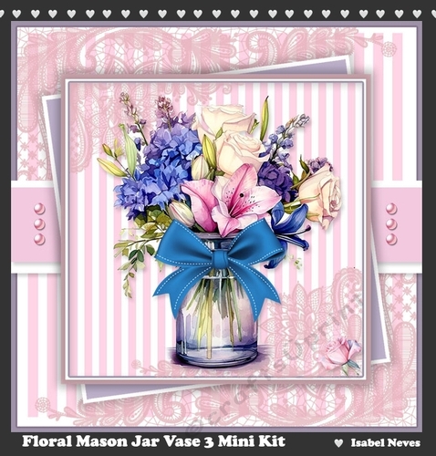Floral Mason Jar Vase 3
