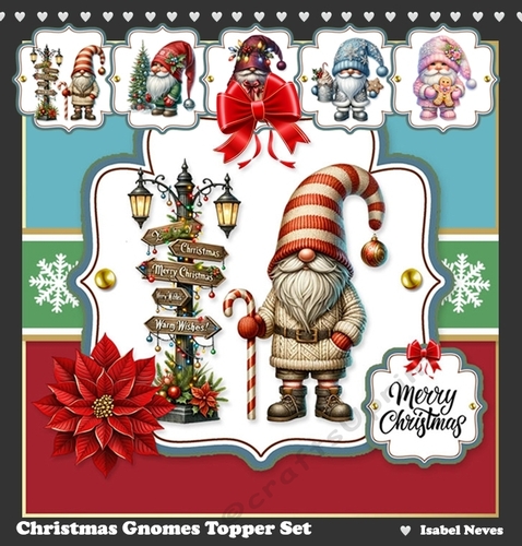 Christmas Gnomes Topper Set