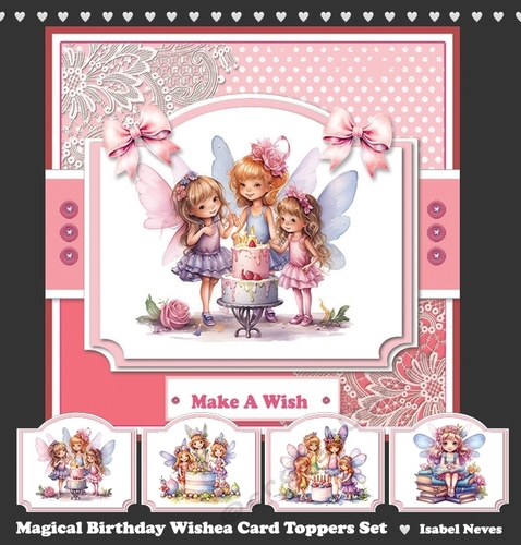 Magical Birthday Wishes Card Toppers Set