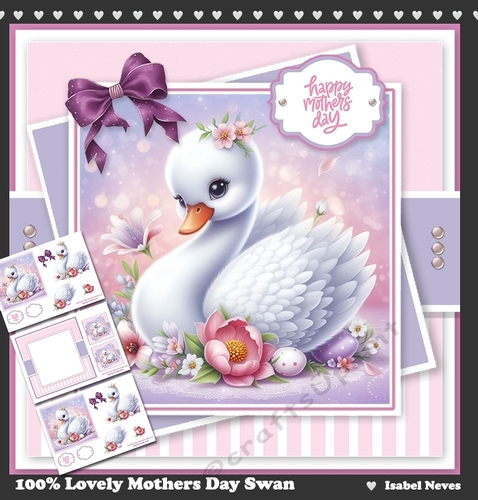 100% Lovely Mothers Day Swan