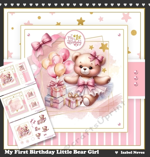 My First Birthday Little Bear Girl