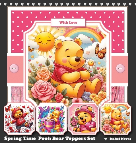 Spring Time Pooh Bear Toppers Set