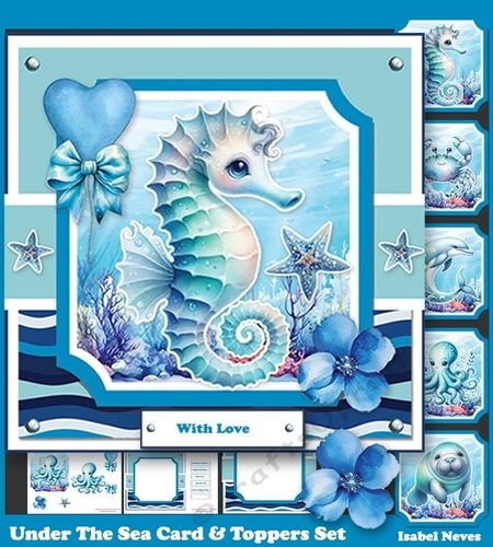 Under The Sea Card & Toppers Set