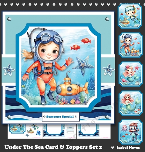 Under The Sea Card & Toppers Set 2
