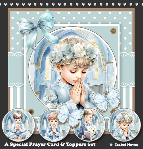 A Special Prayer Card & Toppers Set