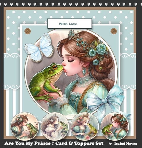 Are You My Prince Card & Toppers Set