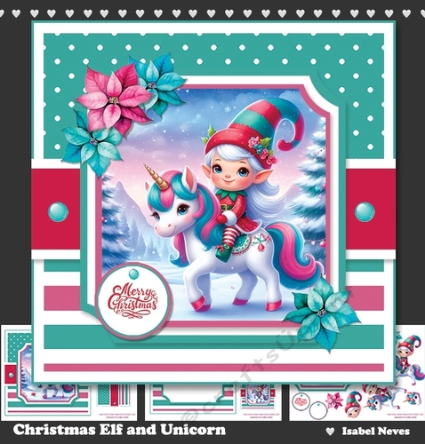 Christmas Elf And Unicorn