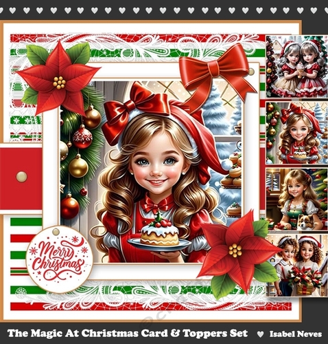 The Magic At Christmas Card & Toppers Set