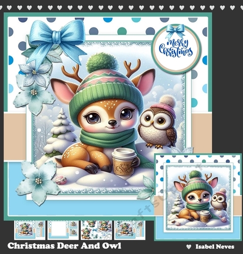 Christmas Deer And Owl