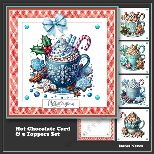 5 Christmas Toppers & Card Set