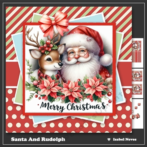 Santas And Rudolph
